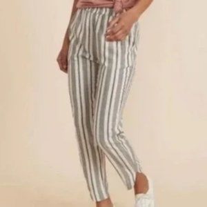 Marine Layer Allison Pant White/Navy Stripe size M